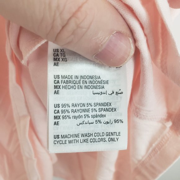 Style & Co Essential Tank Top Pale Pink Salt XL(AP) - Picture 5 of 6